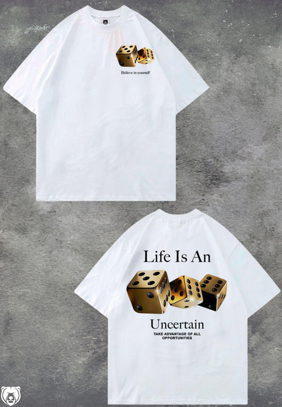 LIFE IS AN UNCERTAIN WHITE